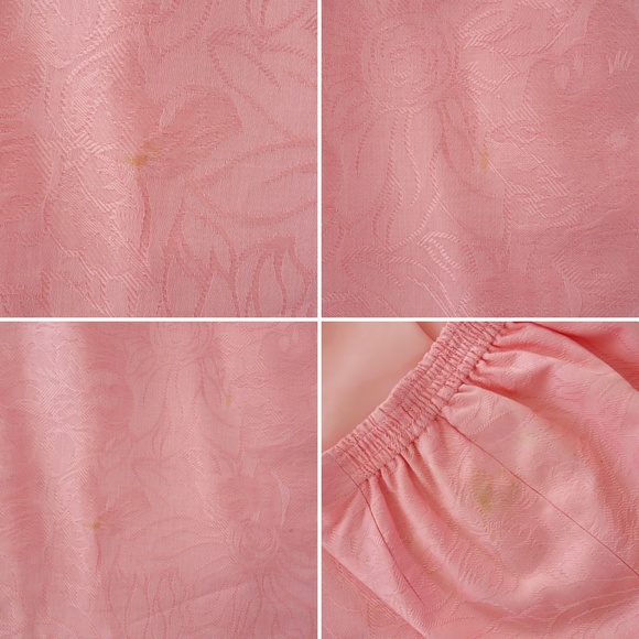 Vintage 80s Light Pink Cotton Skirt Suit fit 10 12 - Picture 7 of 8